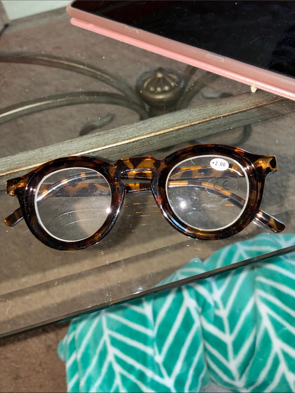 Re reading glasses +2.00 brown tortoise new